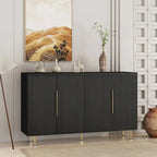 Credenza a pannelli scanalati