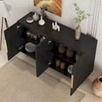 Credenza a pannelli scanalati