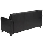 Divanetto moderno in pelle nera