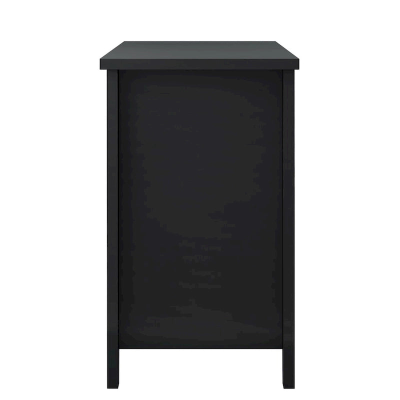 Madia/credenza a 6 cassetti in legno massello nero