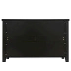 Madia/credenza a 6 cassetti in legno massello nero