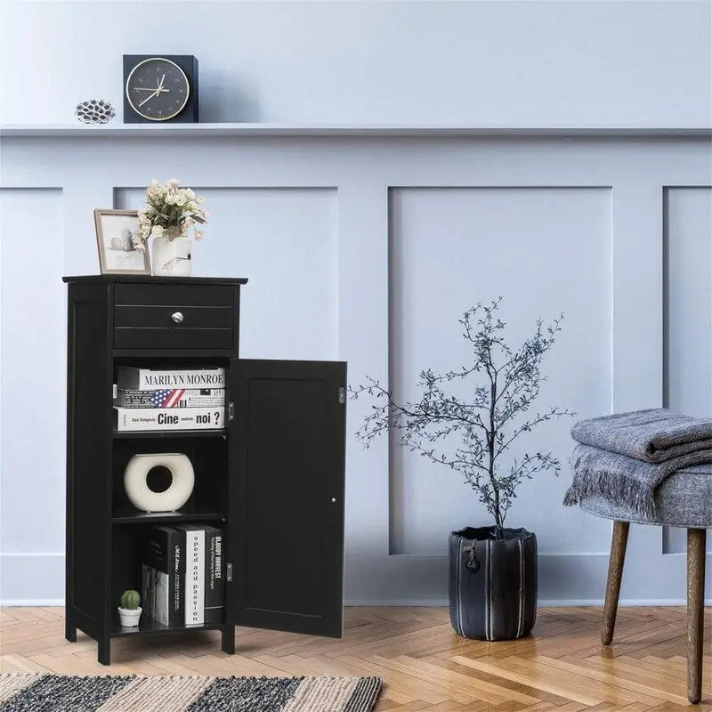 Mobiletto contenitore da pavimento per bagno con cassetto