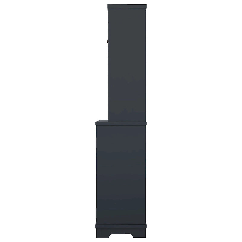 Mobile Cucina Bar con Contenitori — 120 cm L x 39,5 cm P x 187,5 cm H, 4 Ante, 2 Cassetti, Portabottiglie e Portabicchieri