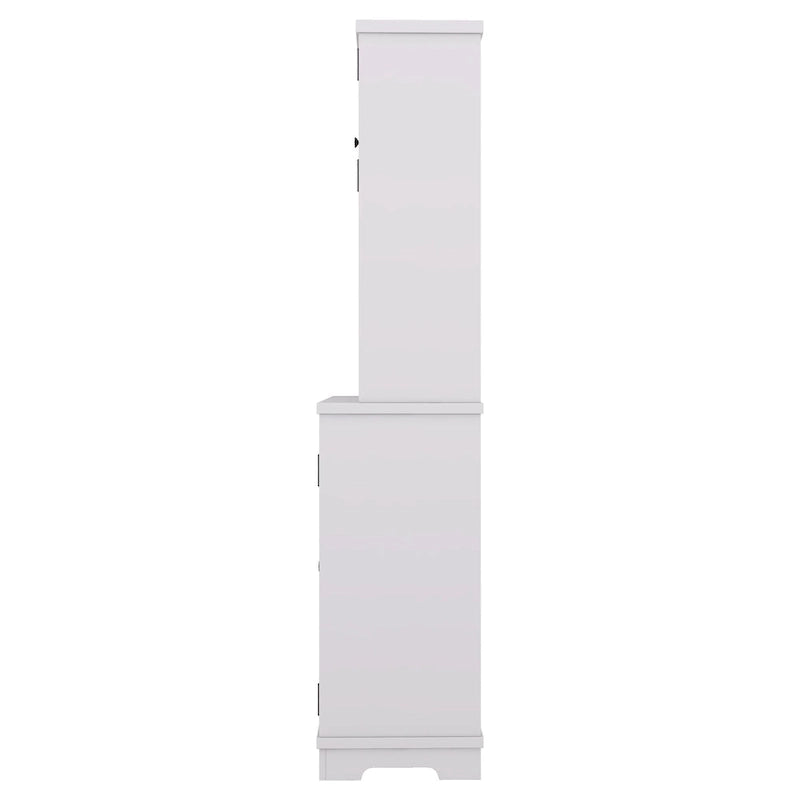 Mobile Cucina Bar con Contenitori — 120 cm L x 39,5 cm P x 187,5 cm H, 4 Ante, 2 Cassetti, Portabottiglie e Portabicchieri