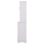 Mobile Cucina Bar con Contenitori — 120 cm L x 39,5 cm P x 187,5 cm H, 4 Ante, 2 Cassetti, Portabottiglie e Portabicchieri